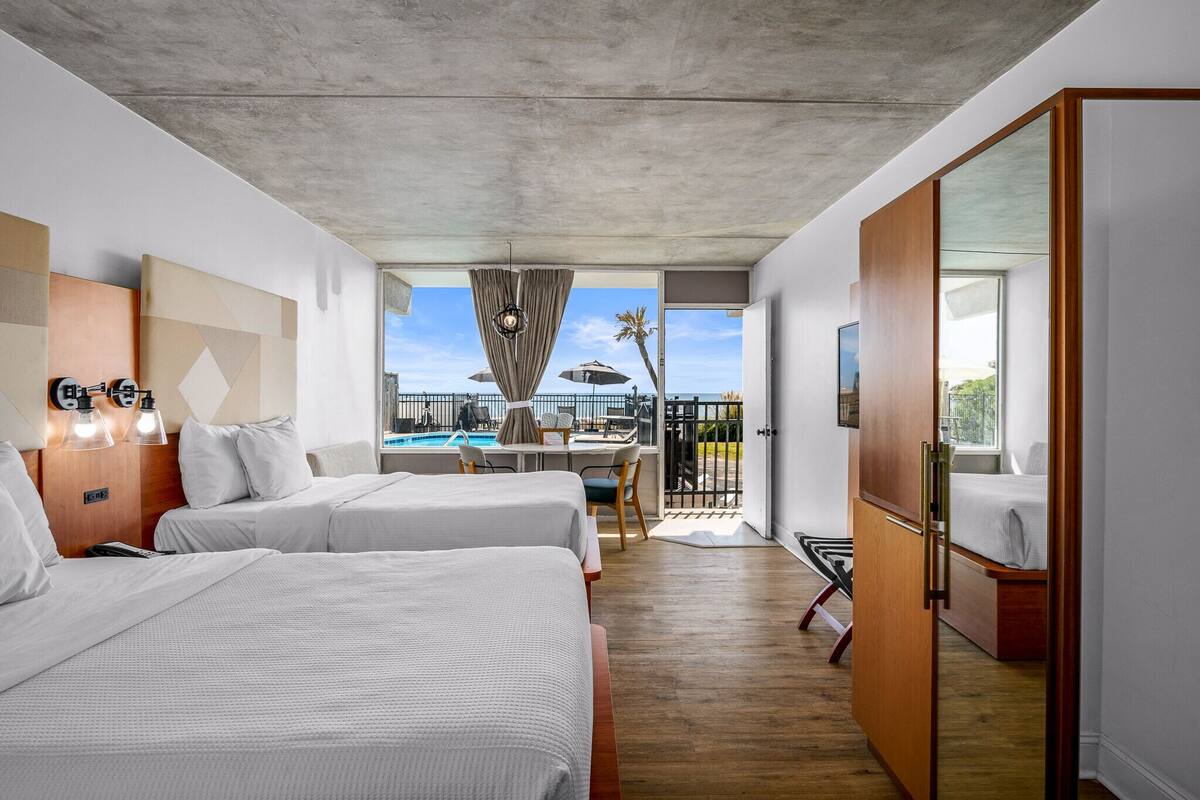 Standard Room, 2 Double Beds, Pool Access, Pool View | 1 bedroom, premium bedding, in-room safe, desk