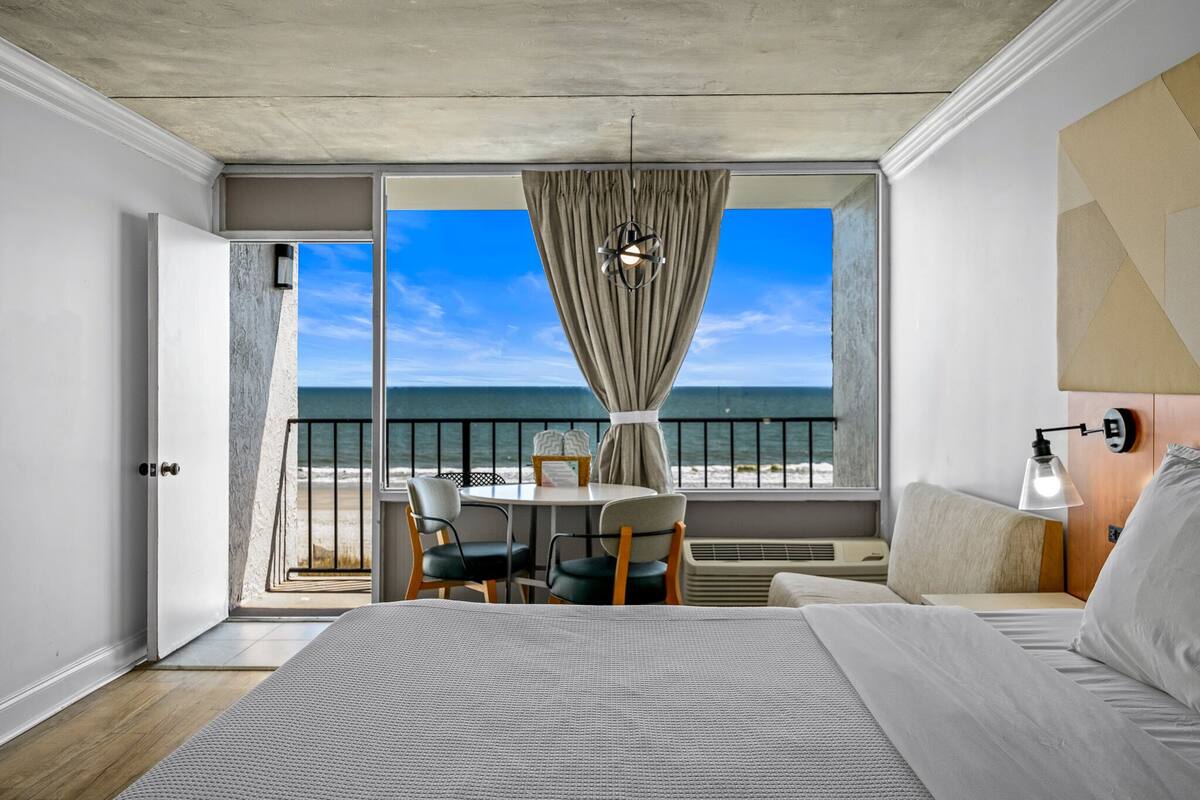 standard room, 1 king bed, balcony, ocean view | balcony view