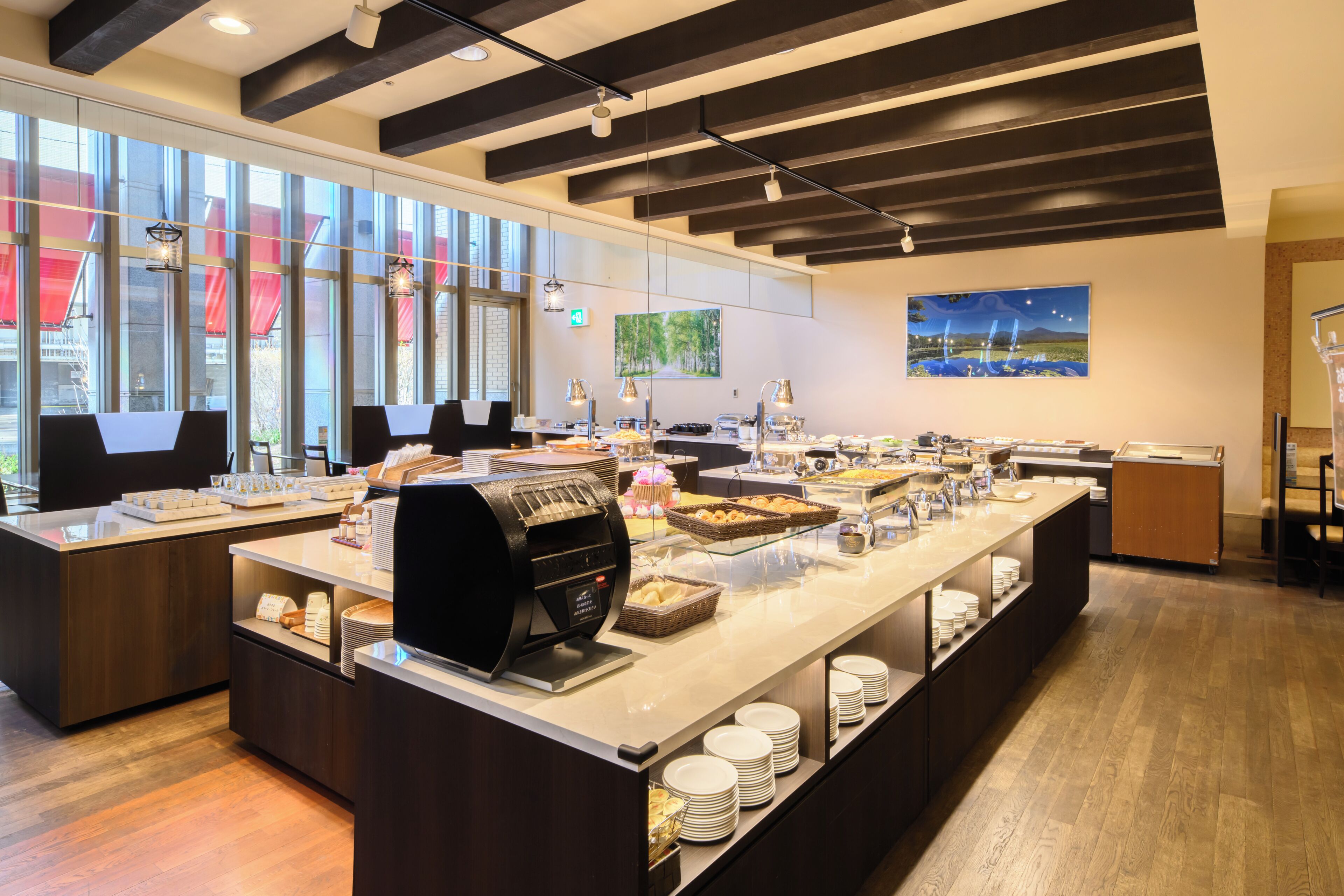 Tägliches Frühstücksbuffet (1650 JPY pro Person)