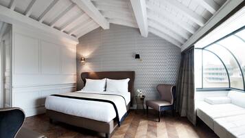 Egyptiske bomuldslagner, premium-sengetøj, dundyner, minibar