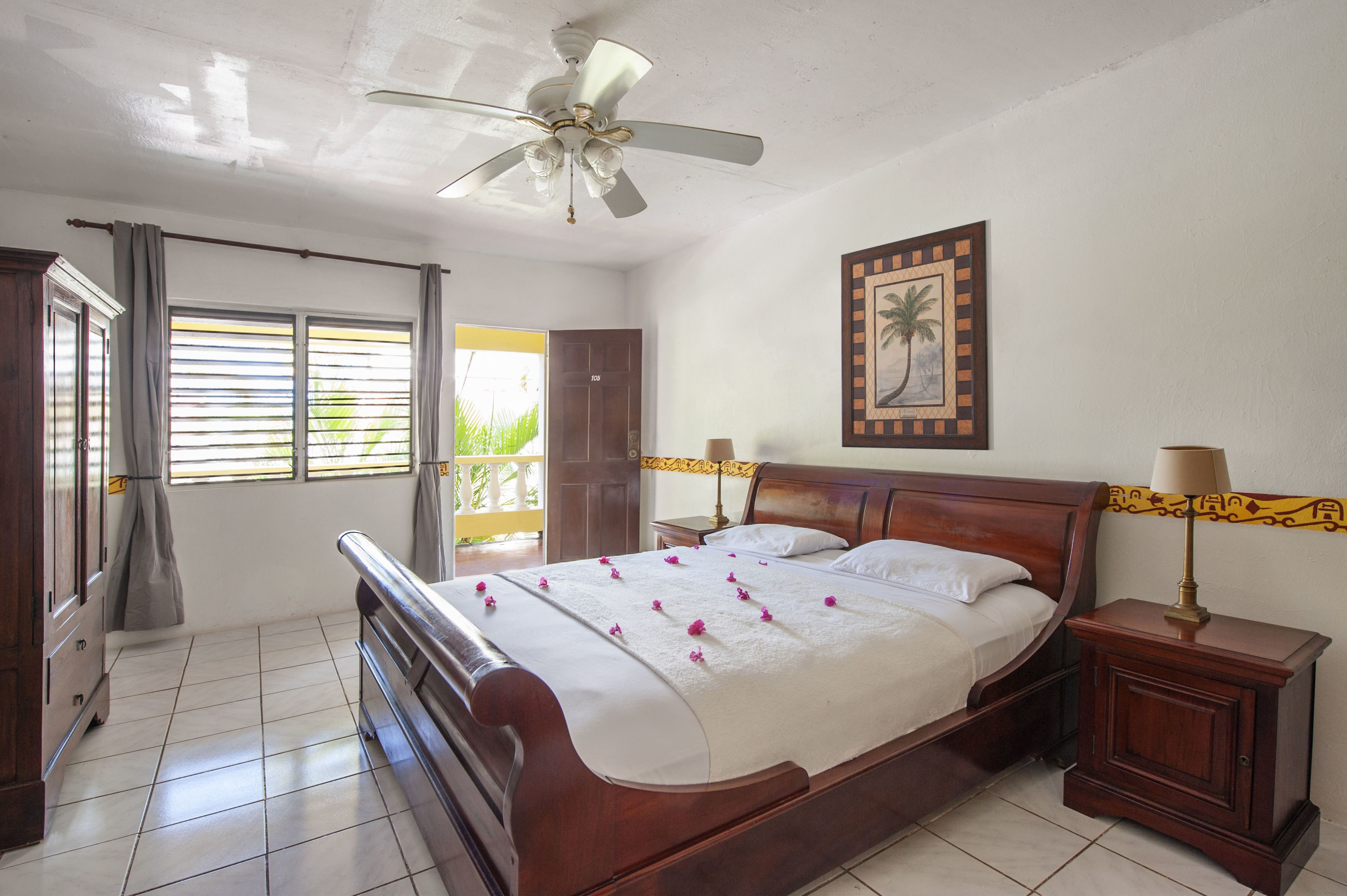 king room with garden view | premium bedding, iron/ironing board, free wifi, bed sheets