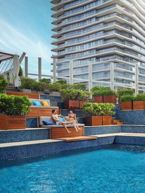 Indoor pool, lifeguards on site