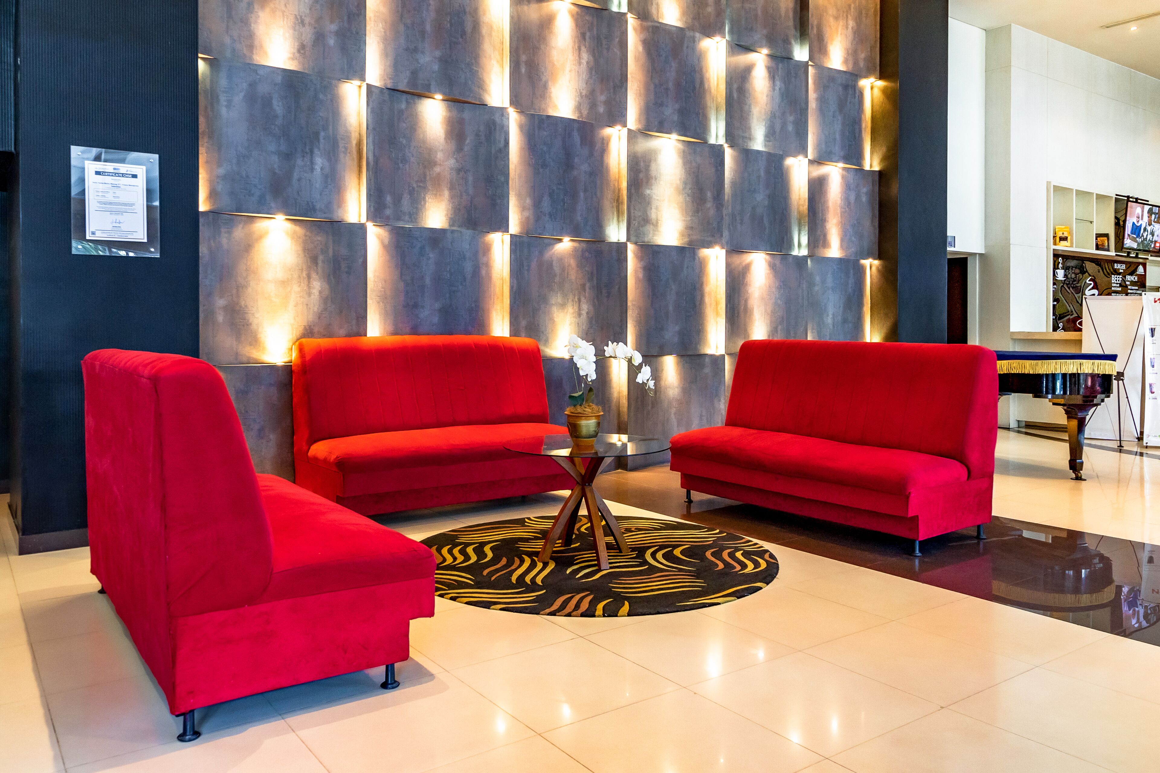 Sala de estar en el lobby