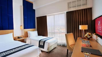 Chambre Deluxe avec lits jumeaux, 2 lits une place | Vue de la chambre