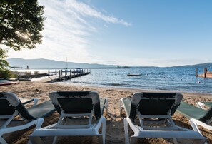 Privatstrand, Liegestühle, Kajakfahren, Rudern/Kanufahren