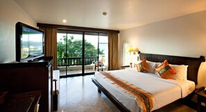 ห้องซูพีเรีย, เตียงใหญ่ 1 เตียง | มินิบาร์, ตู้นิรภัยในห้องพัก, Wi-Fi ฟรี, ผ้าปูที่นอน