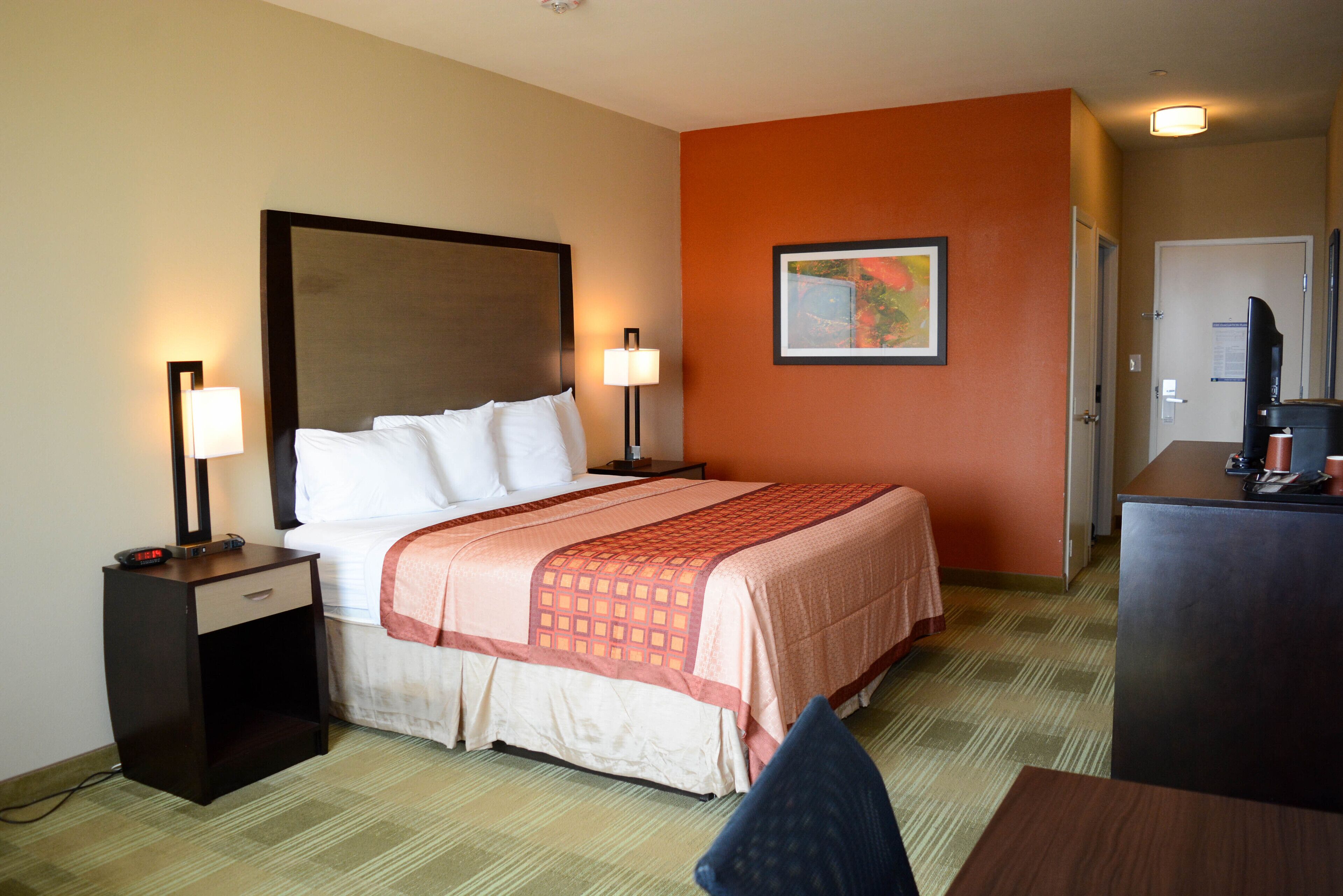 individually decorated, individually furnished, desk, blackout curtains