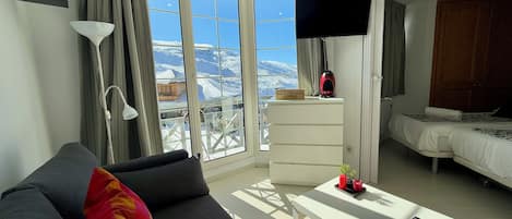 Familjestudio | 1 sovrum, sängtillbehör av högsta kvalitet och duntäcken