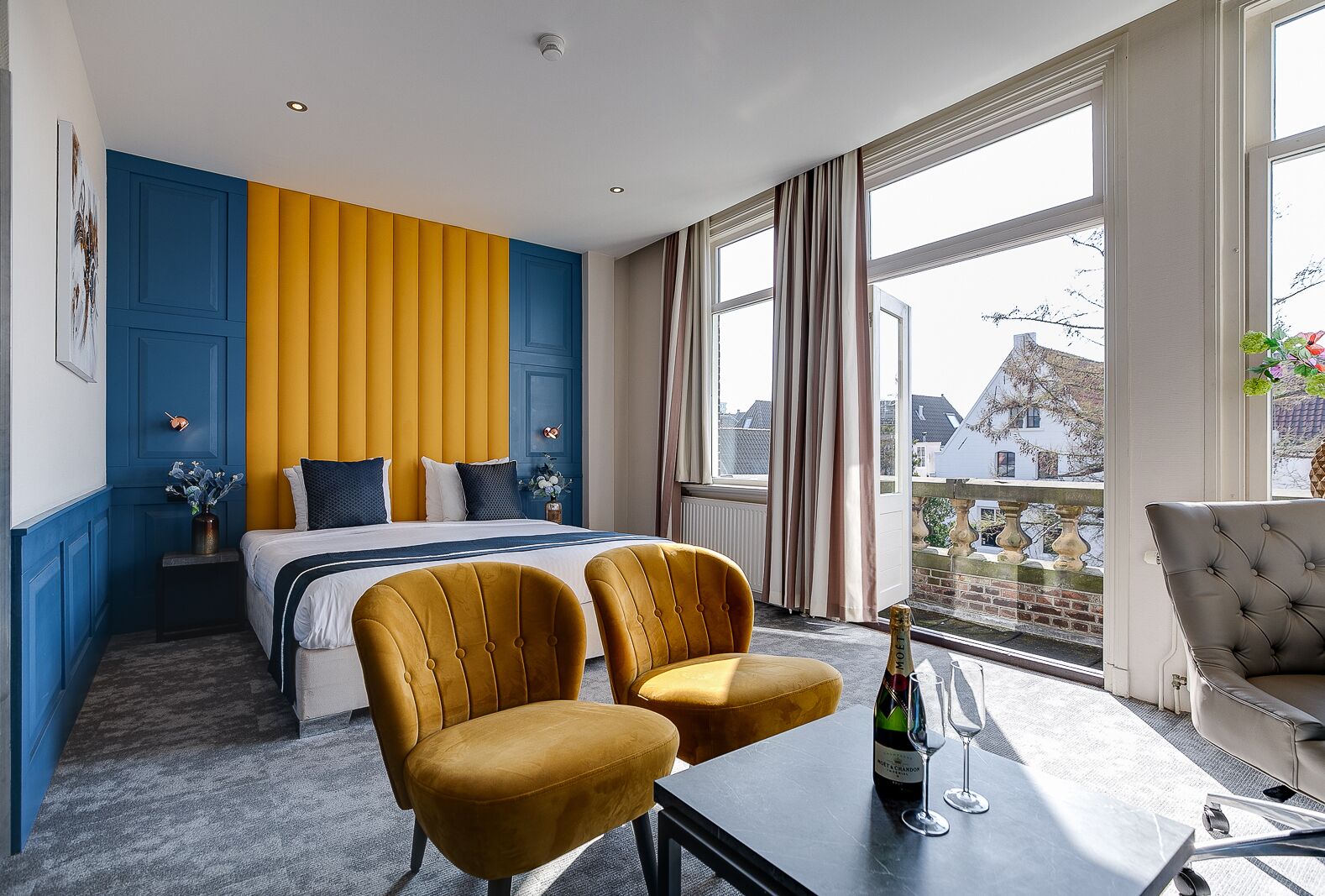 deluxe double or twin room | hypo-allergenic bedding, in-room safe, desk, iron/ironing board