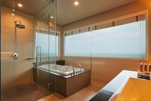 South Wing Suite | Banheiro | Banheira e chuveiro separados, produtos de toalete grátis