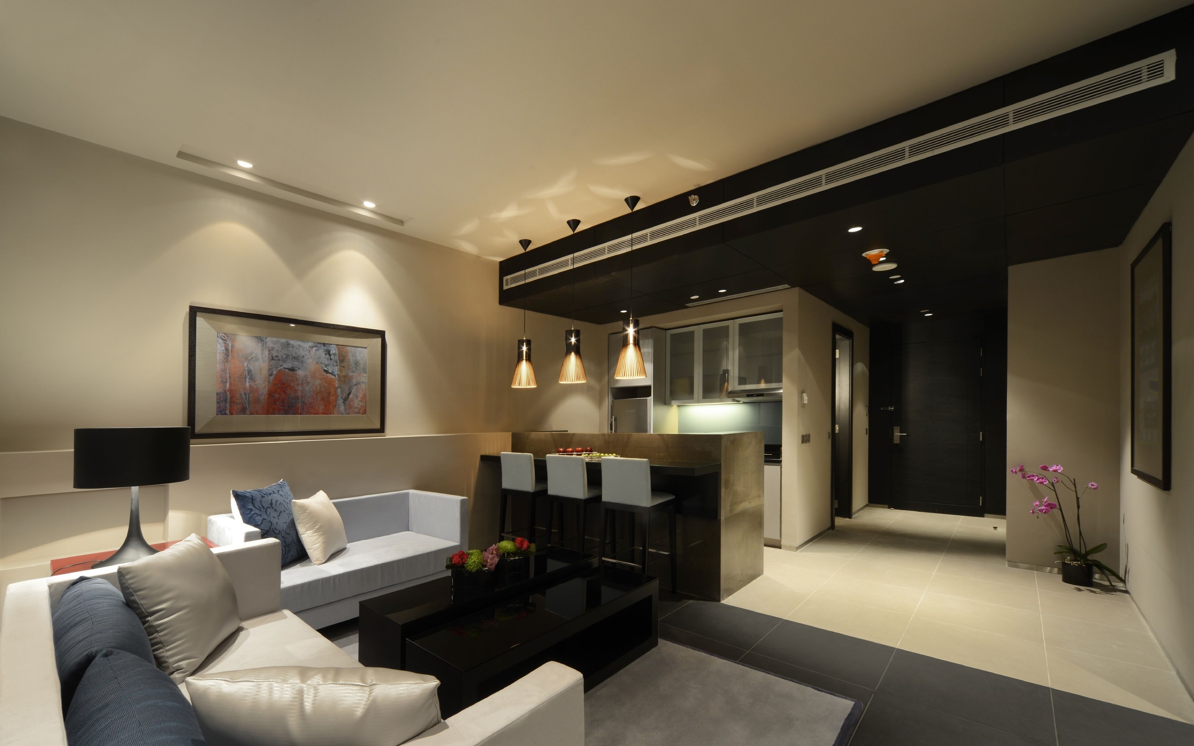 Premium Suite, 1 Bedroom, Balcony, City View | Living area | 43-inch Smart TV with satellite channels, TV, heated floors