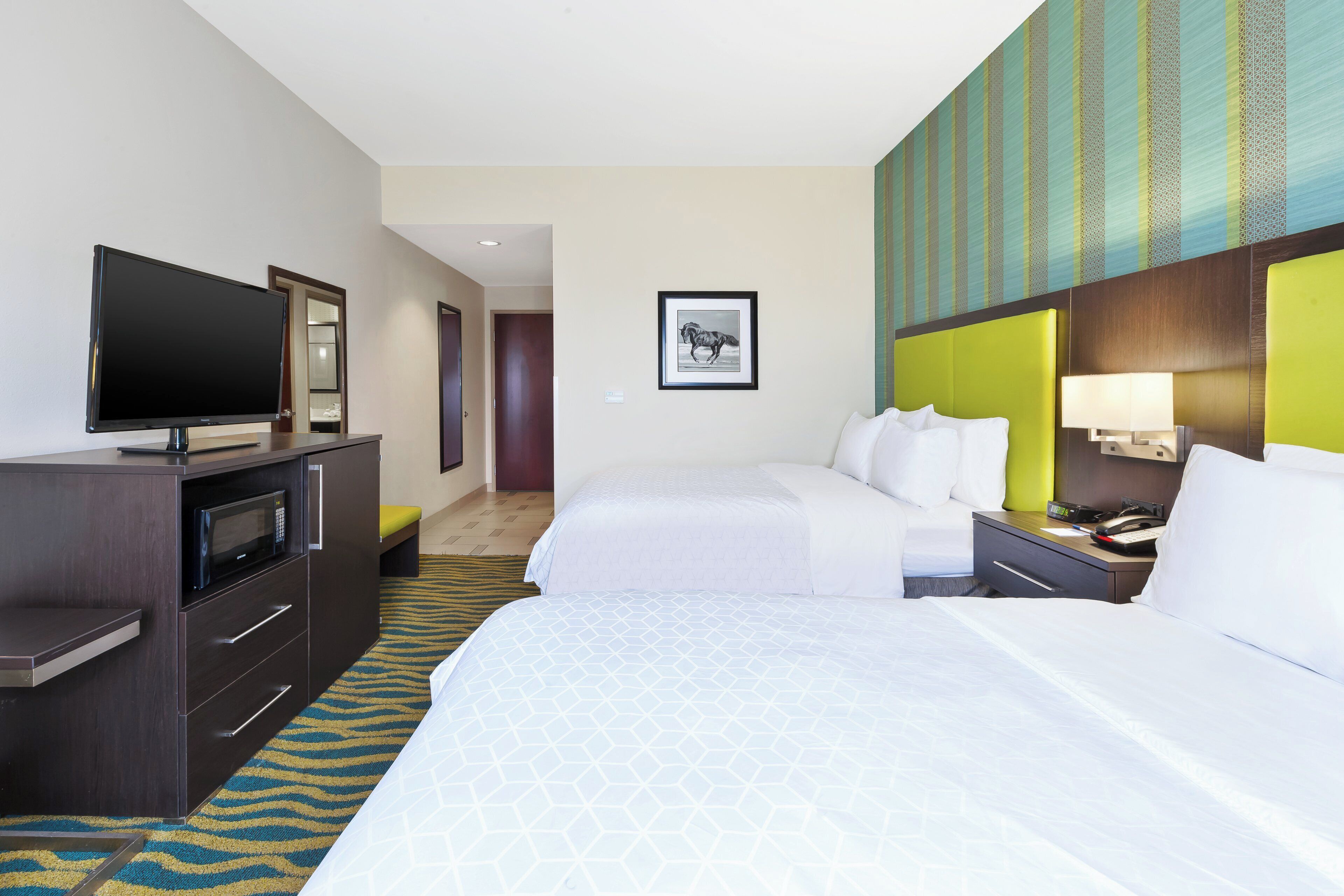 standard room, 2 queen beds | desk, blackout curtains, iron/ironing board, free cots/infant beds