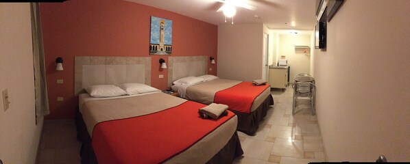 Room, 2 Queen Beds | Individually decorated, individually furnished, iron/ironing board