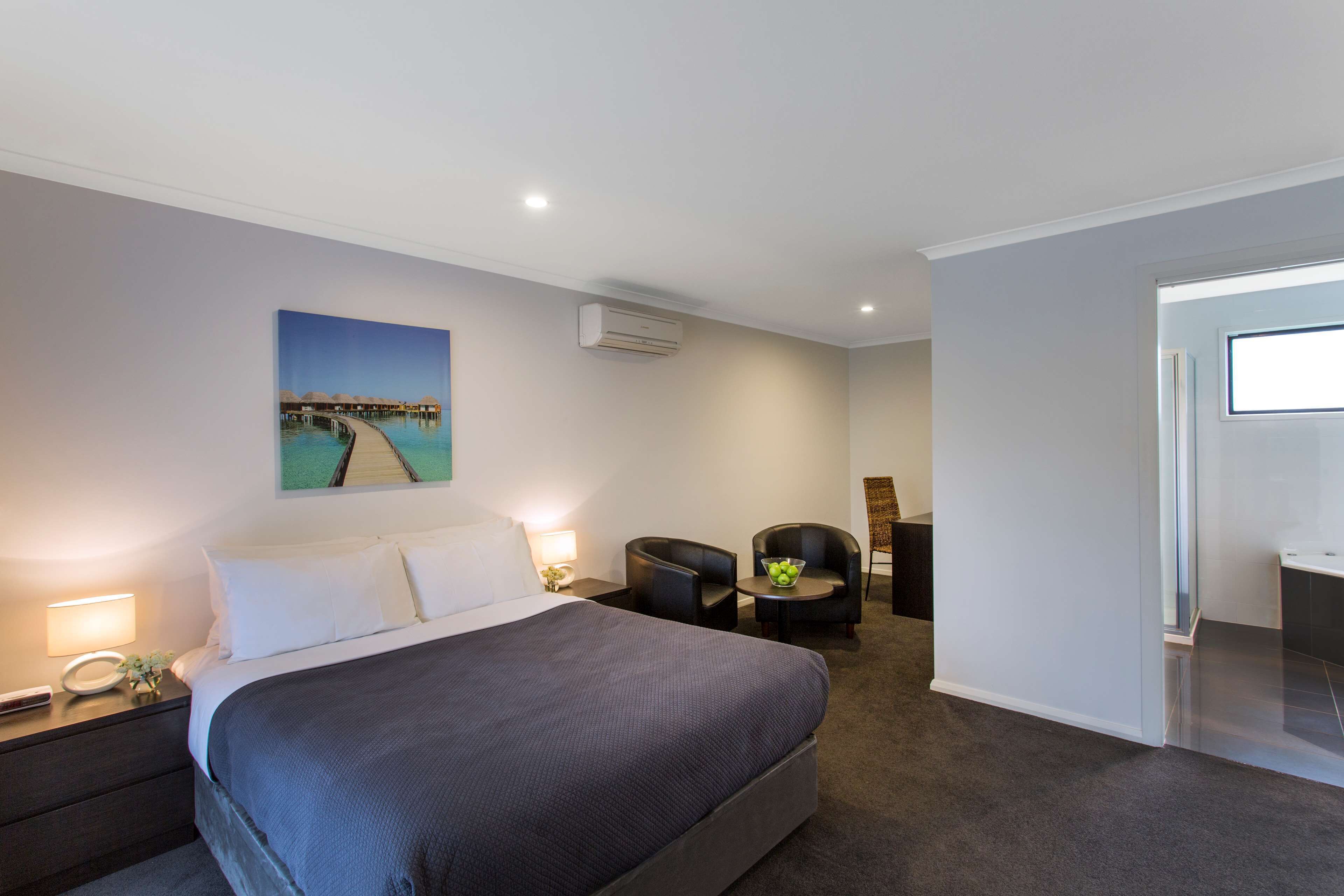 desk, blackout curtains, iron/ironing board, free cots/infant beds