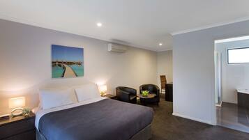 Desk, blackout drapes, iron/ironing board, free cribs/infant beds