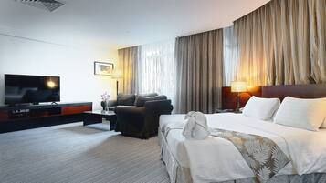 Executive Suite | Living area | 30-inch TV with digital channels