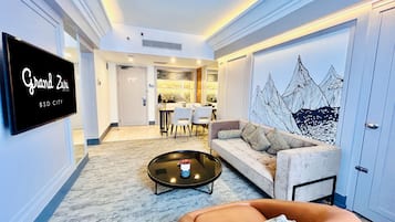 New Junior Suite (Non Smoking) | Living area | 50-inch Smart TV with cable channels