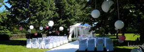 Outdoor wedding area