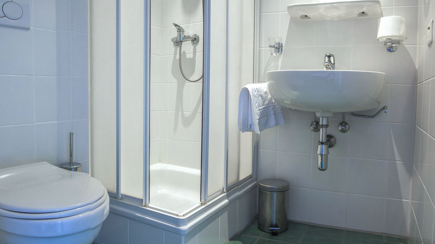 free toiletries, hair dryer, towels