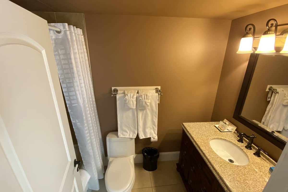 executive studio | bathroom | free toiletries, hair dryer, towels, soap