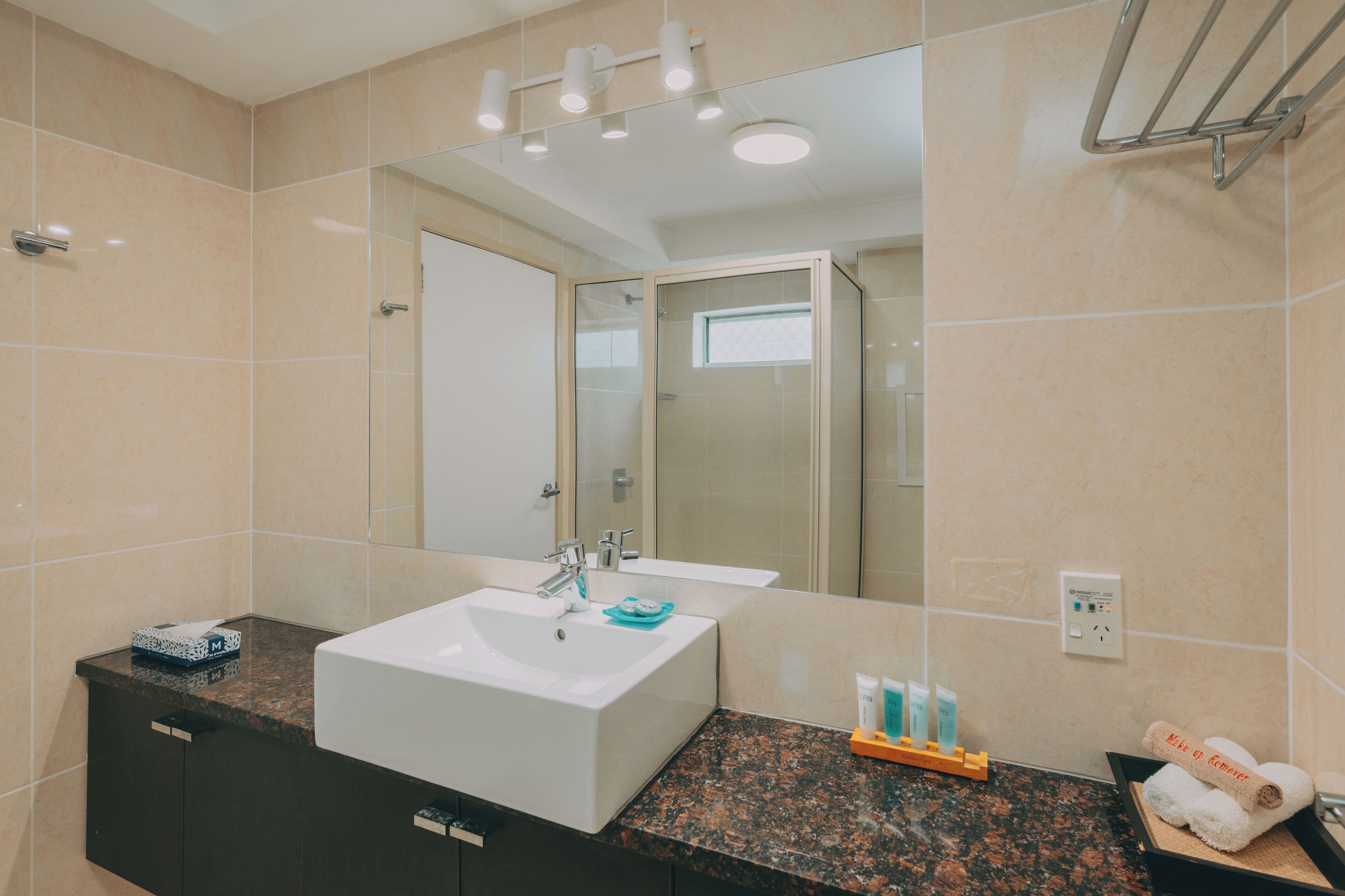 villa, 2 bedrooms, beach view, beachfront | bathroom | shower, free toiletries, hair dryer, towels