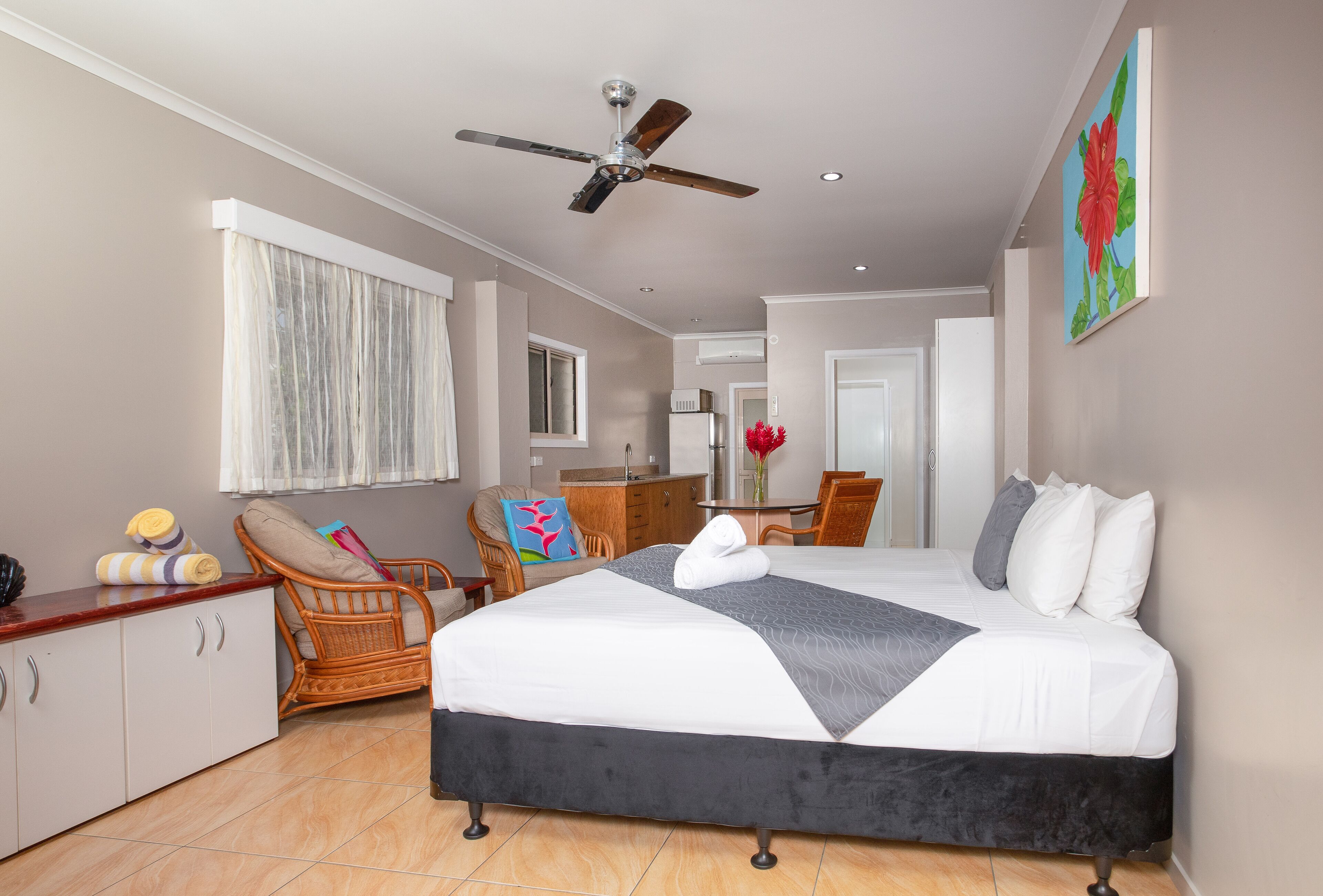 studio, beach view, beachfront | 3 bedrooms, premium bedding, in-room safe, iron/ironing board