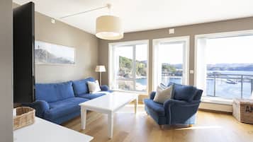 Premium bedding, pillowtop beds, laptop workspace, blackout drapes