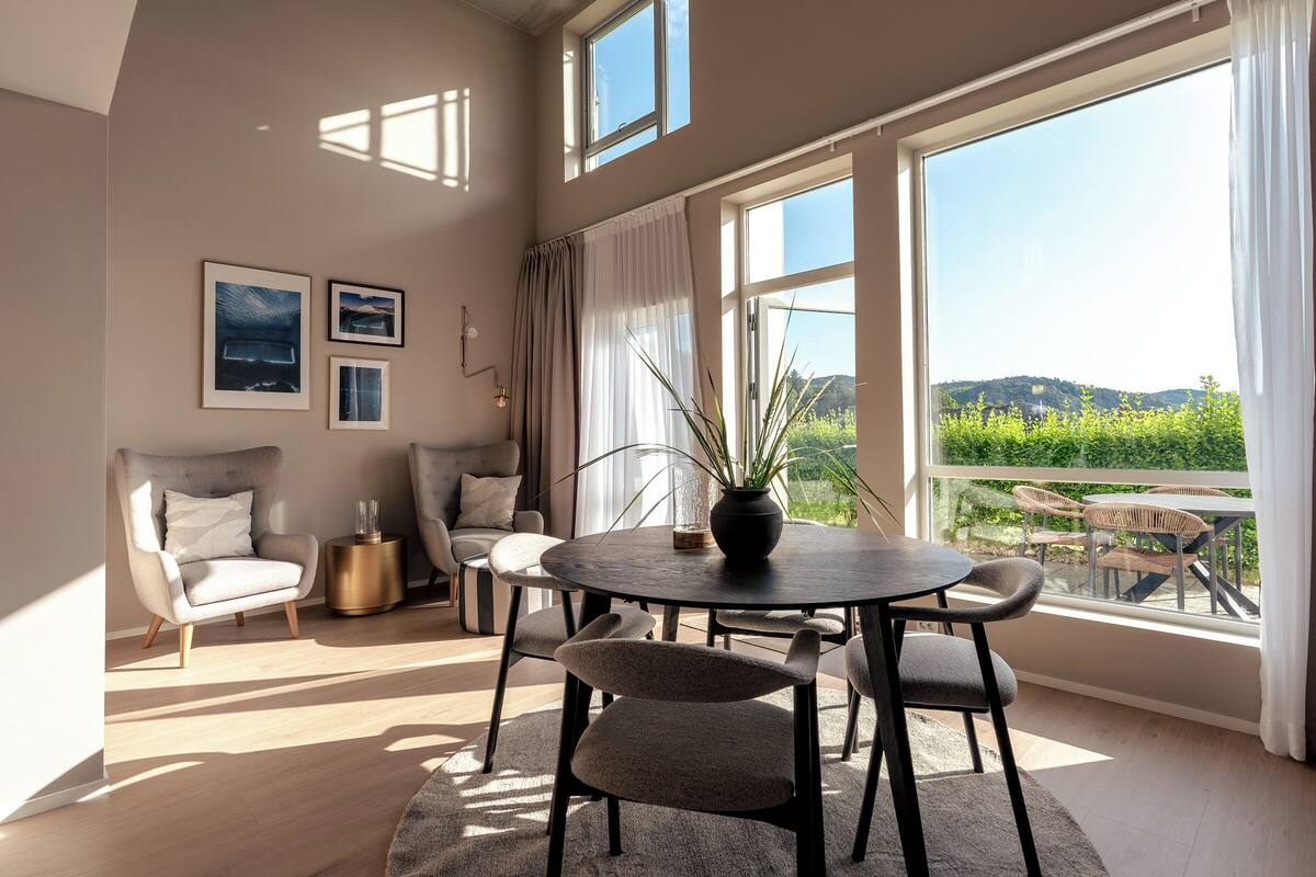 Exclusive Suite | Premium bedding, pillow-top beds, laptop workspace, blackout curtains