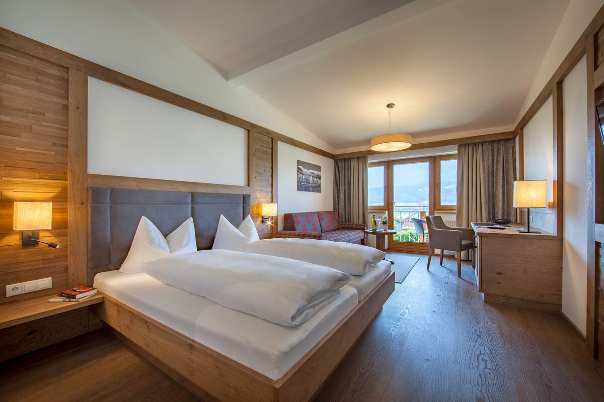 Premium bedding, down duvets, pillow-top beds, in-room safe