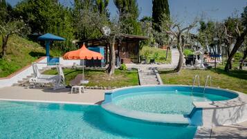 AuĂenpool (je nach Saison geöffnet), Sonnenschirme, LiegestĂŒhle