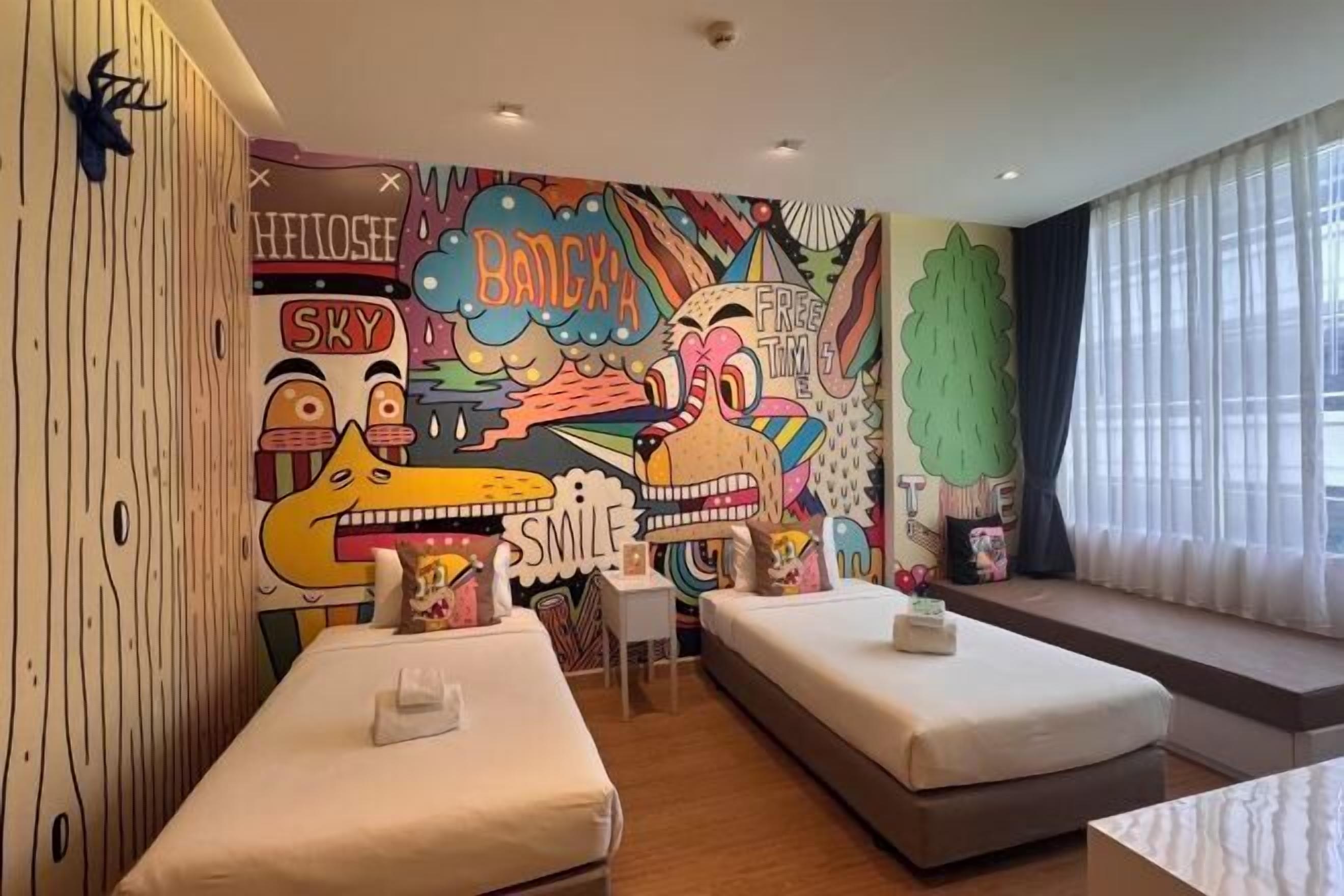 Free minibar, in-room safe, individually decorated