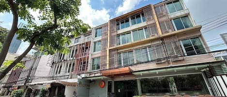 Façana frontal de l'allotjament