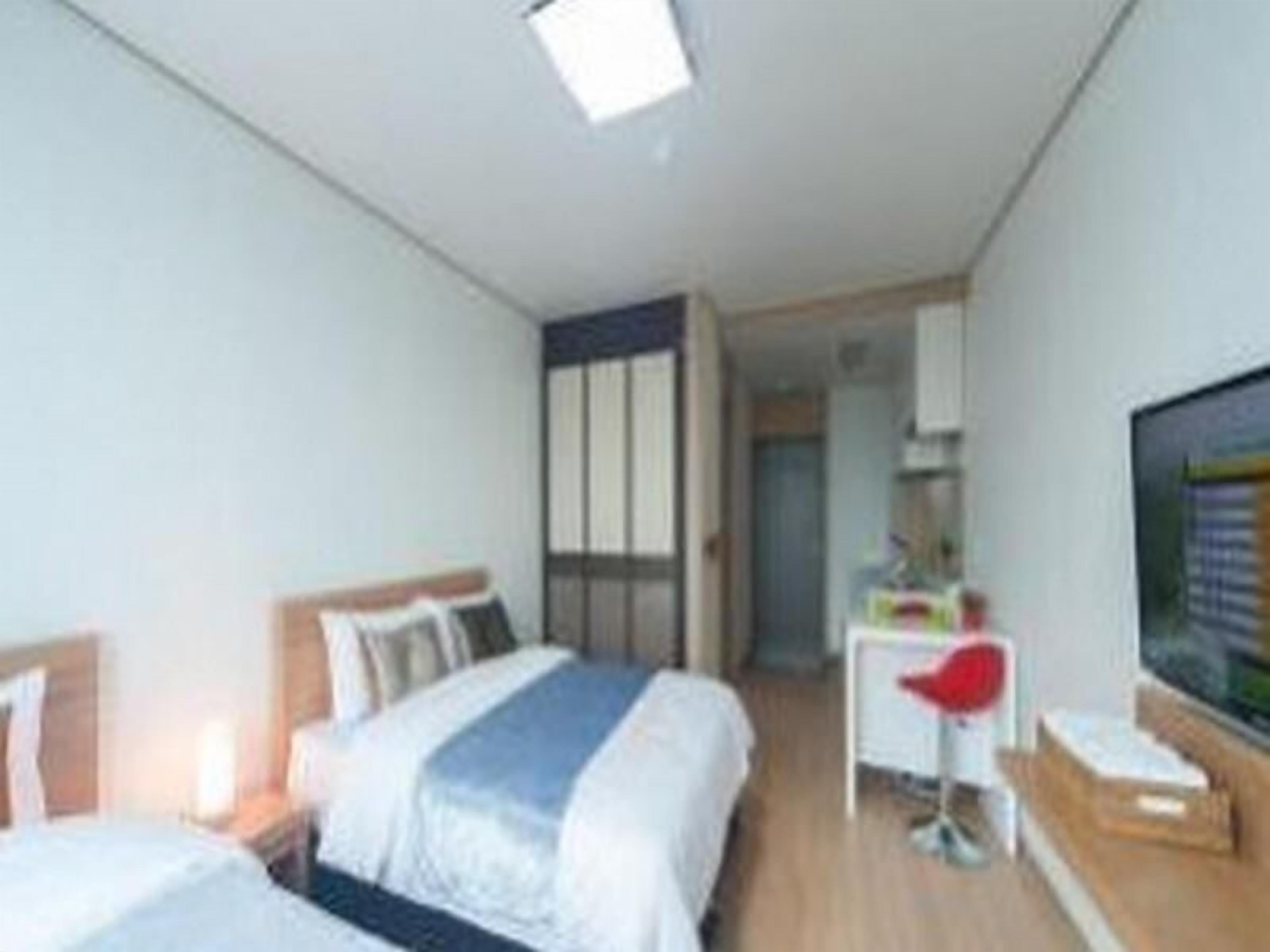 Desk, blackout drapes, soundproofing, iron/ironing board