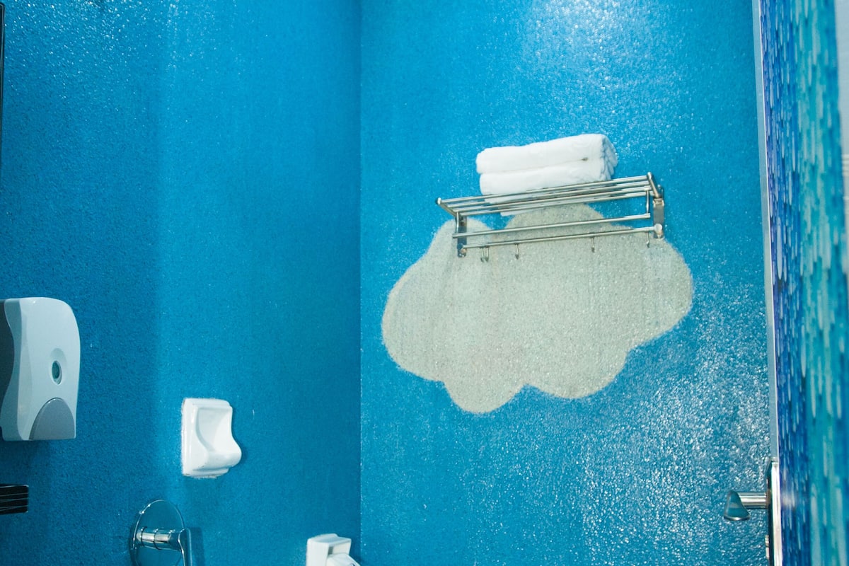 shower, rainfall showerhead, free toiletries, bidet