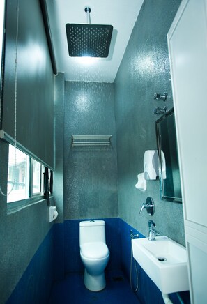 Shower, rainfall showerhead, free toiletries, bidet - DJ Citi Point Hotel (Kuala Terengganu)
