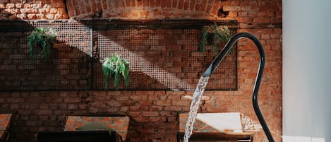 Indoor pool, sun loungers