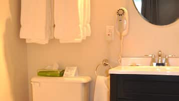 Comfort Room, 2 Double Beds | Bathroom | Combined shower/bathtub, free toiletries, hair dryer, towels