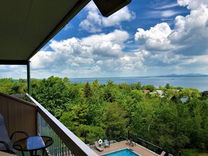 Superior Room, 2 Queen Beds, Balcony, Ocean View (3rd Floor NON-PET) | Balcony view - Atlantic Eyrie Lodge (Bar Harbor)