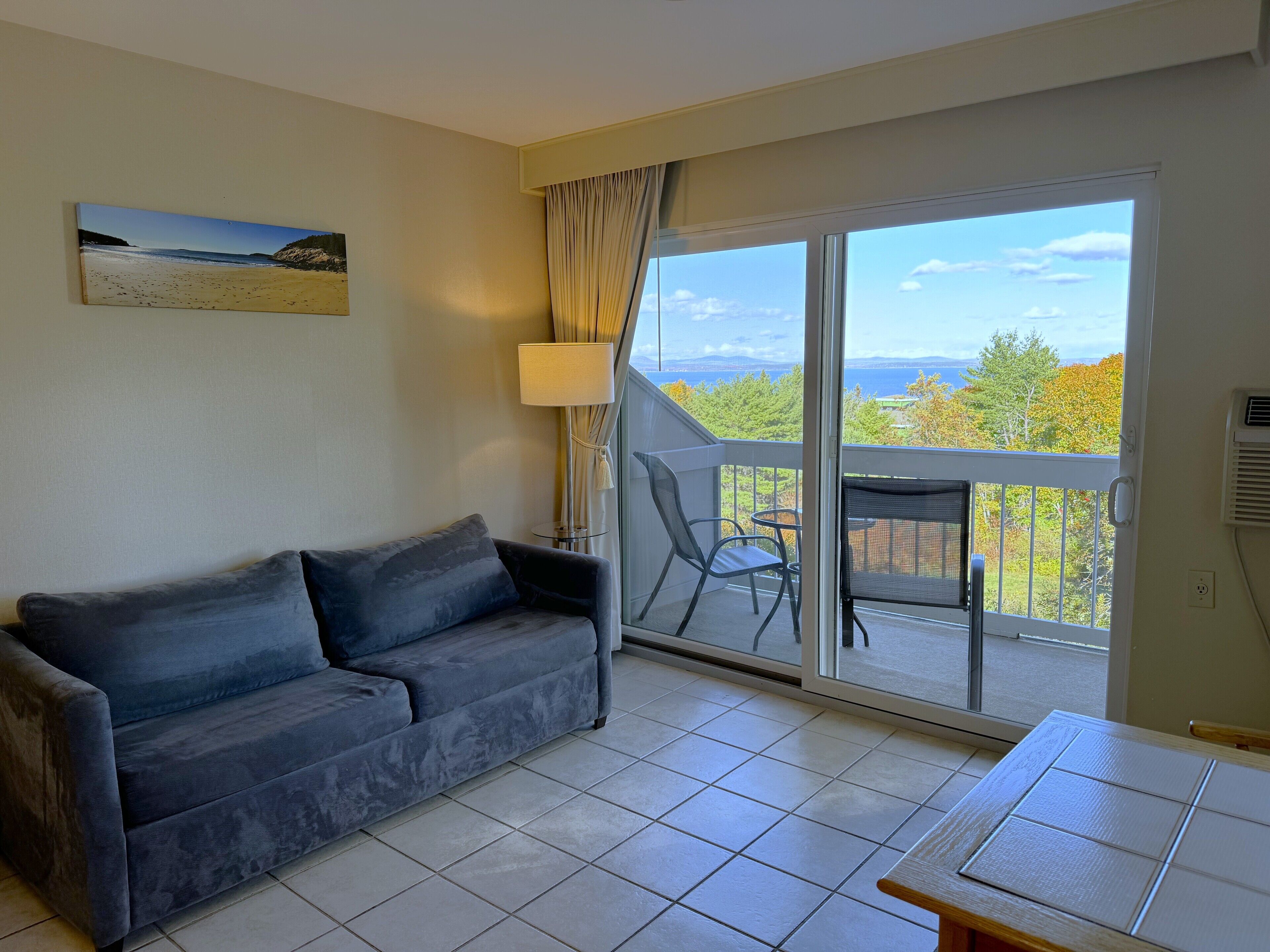pet friendly room, 1 king bed with sofa bed, balcony, ocean view (1st floor) | terrace/patio