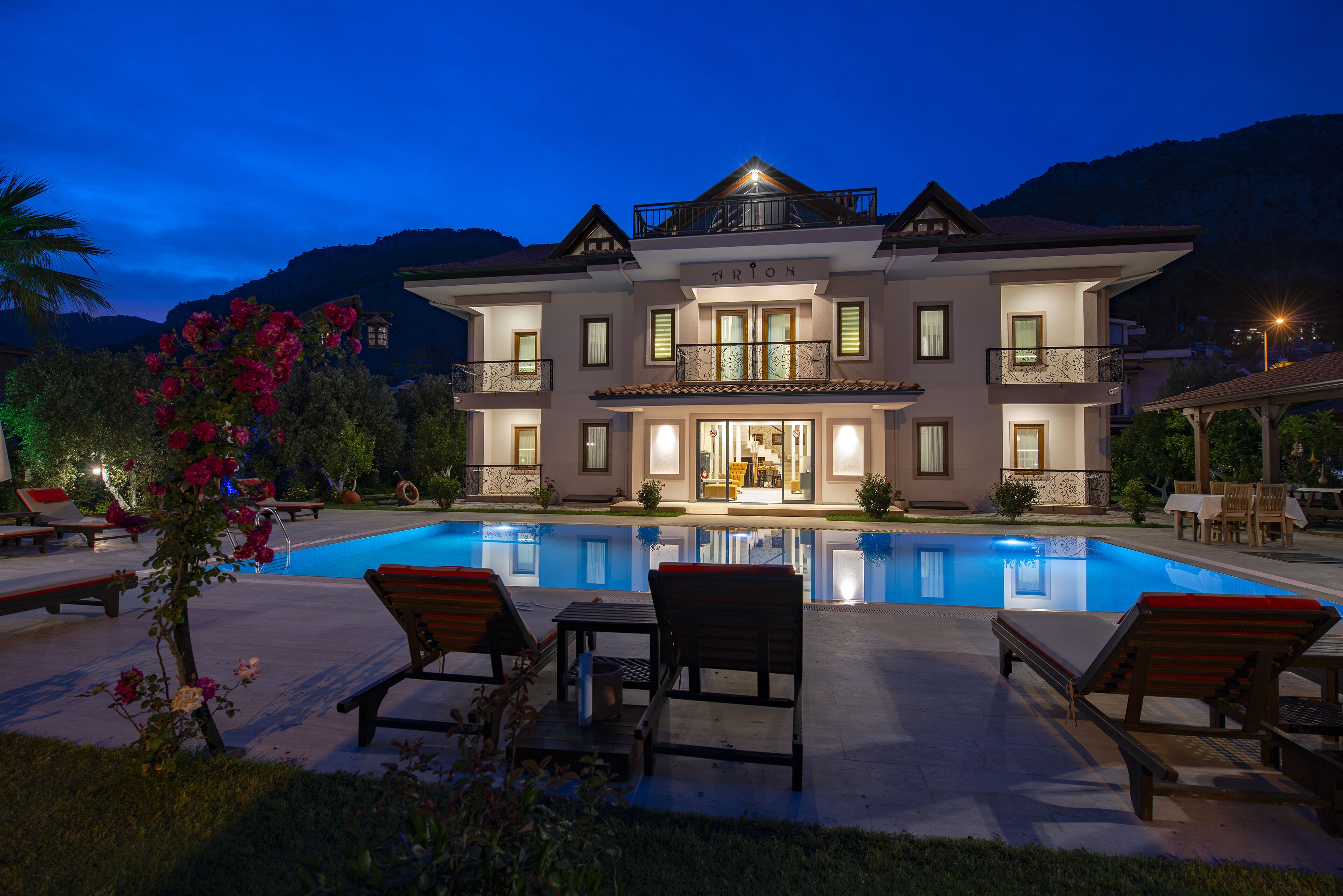 front of property – evening/night