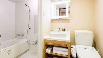 Free toiletries, hair dryer, slippers, bidet