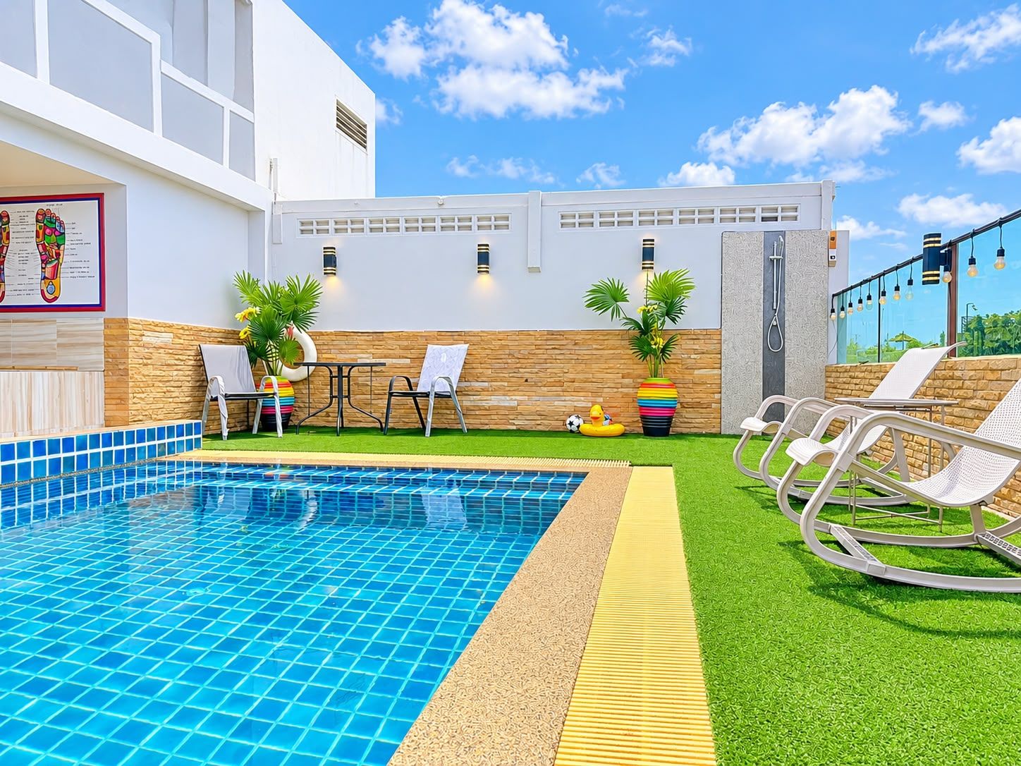 Piscine sur le toit