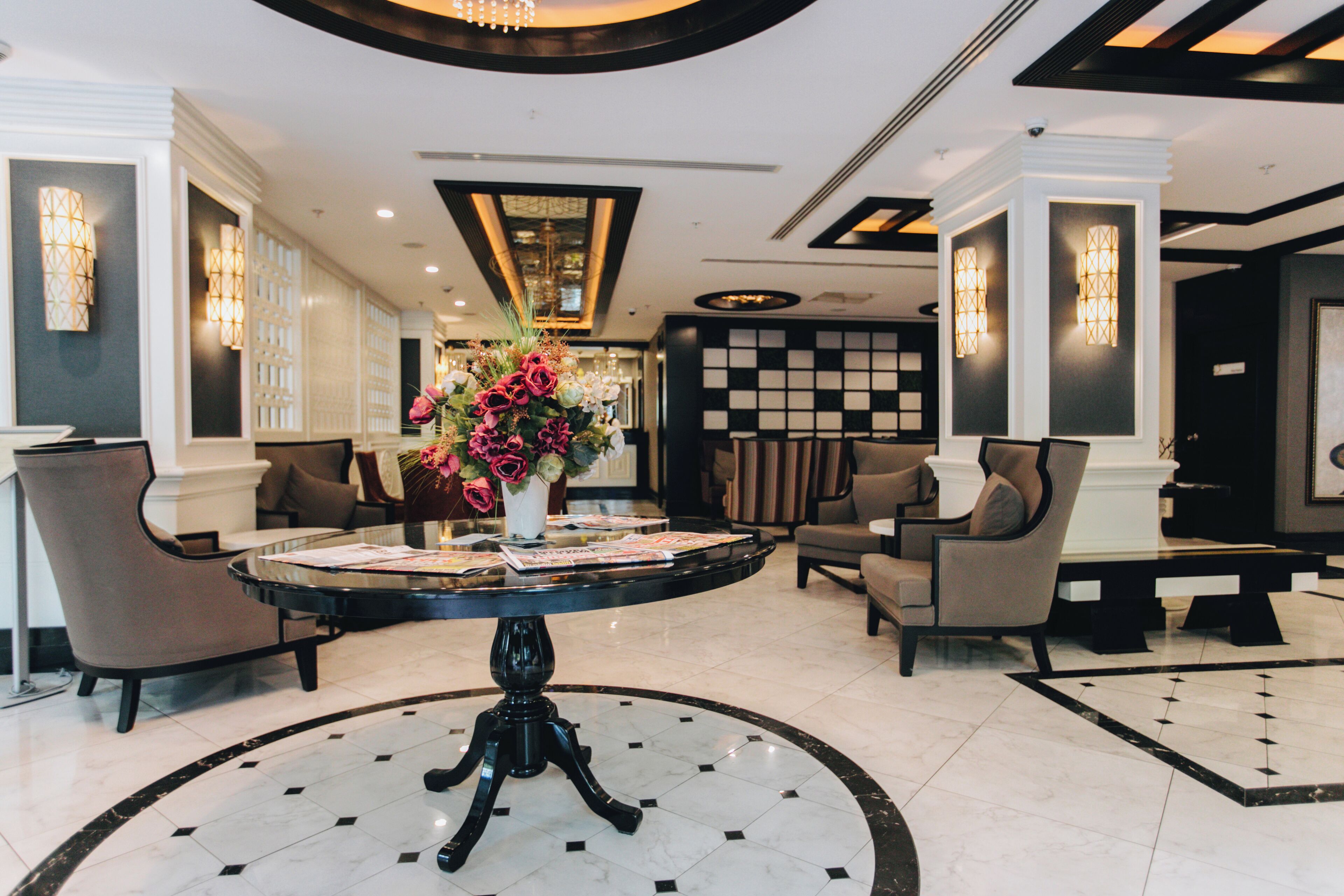 Sala de estar en el lobby