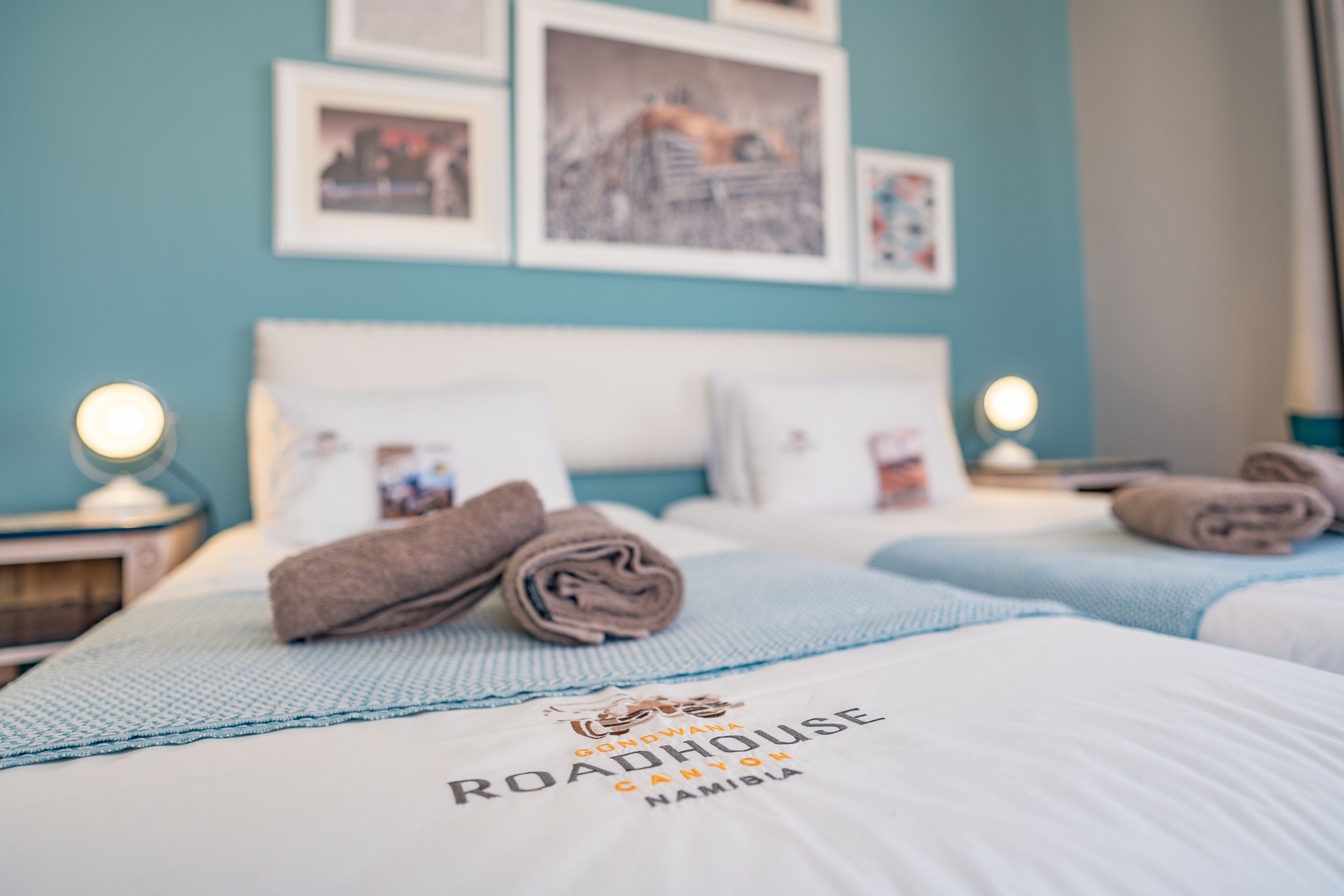 In-room safe, desk, laptop workspace, bed sheets