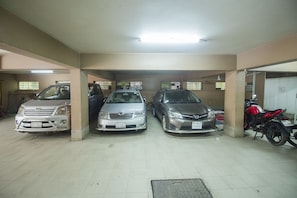 Free self parking, free valet parking