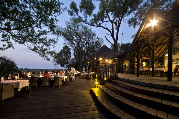 Breakfast, lunch, dinner served; alfresco dining - Namushasha River Lodge (Kongola)