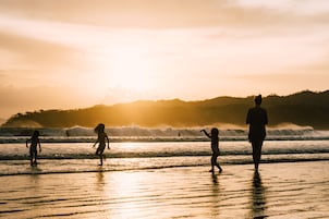 On the beach, free beach cabanas, beach shuttle, beach yoga