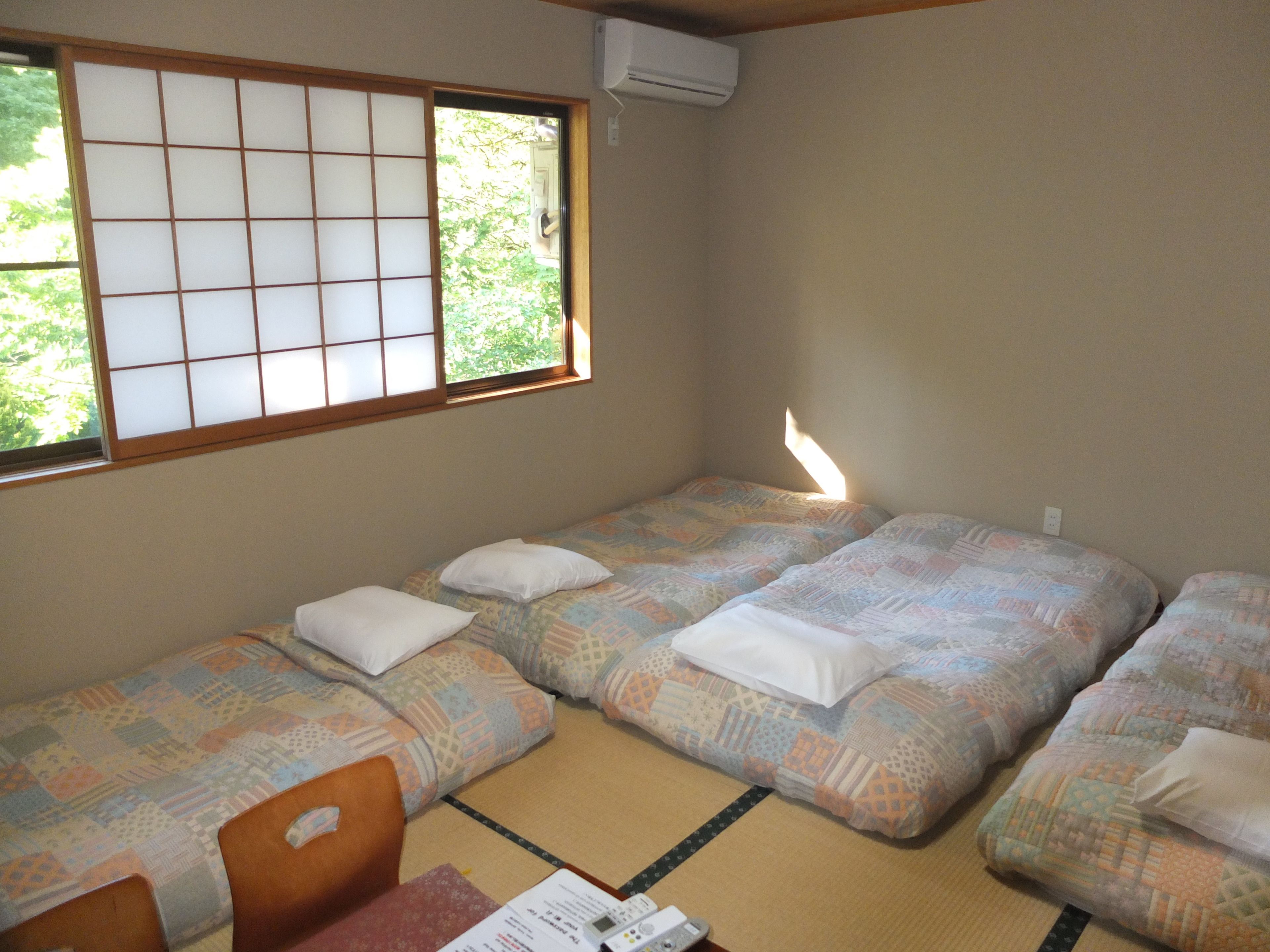 japanese traditional quadruple room with bathroom | free wifi, bed sheets
