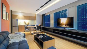 Suite Exécutive, 1 chambre | Cuisine privée | Réfrigérateur, micro-ondes, bouilloire électrique