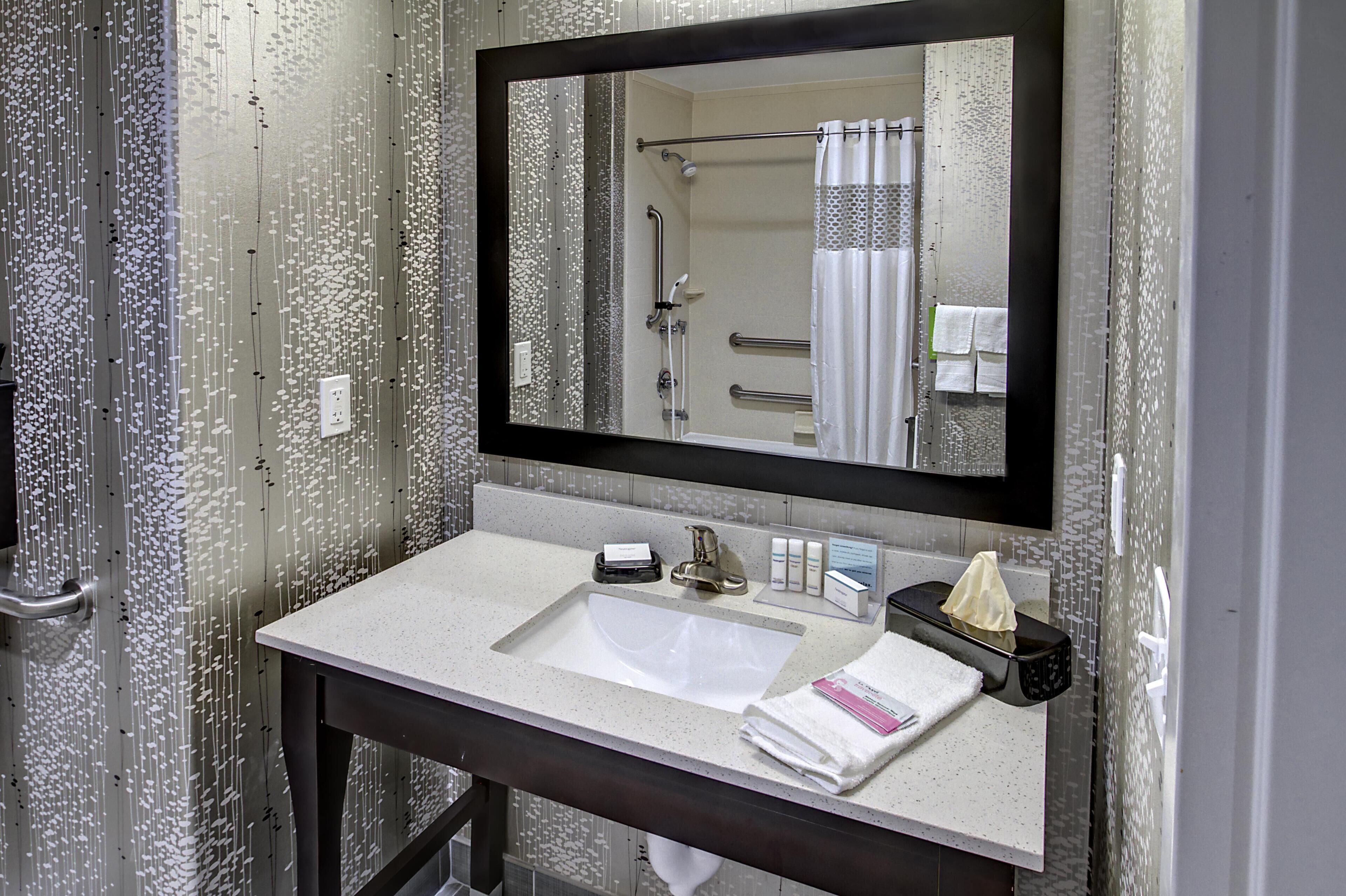 Habitación, 1 cama de matrimonio grande, frigorífico y microondas | Baño | Artículos de higiene personal gratuitos, secador de pelo y toallas